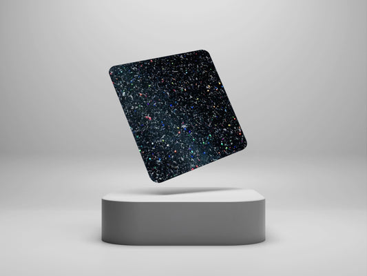 1/8" Black Glitter Acrylic Sheets - Chaos Black