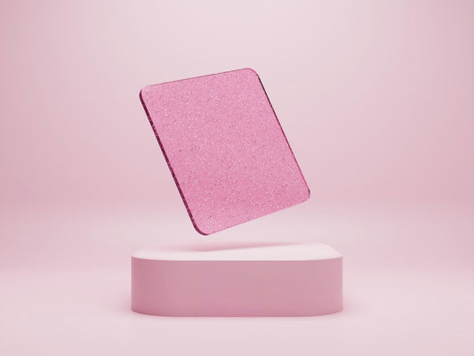 1/8" ClearGlitter Acrylic - Pink